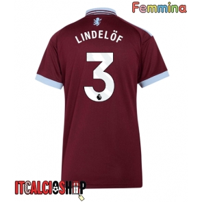 Aston Villa Victor Lindelof #3 Prima Maglia Femmina 2026-27 Manica Corta Aston Villa Victor Lindelof #3 Prima Maglia Femmina 2026-27 Manica Corta